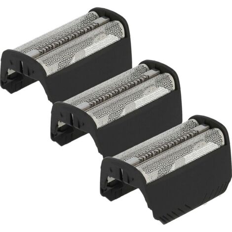 Cuchillas de afeitar compatibles + marco para Braun 7497-7505, negro, 3 unidades-Producto compatible
