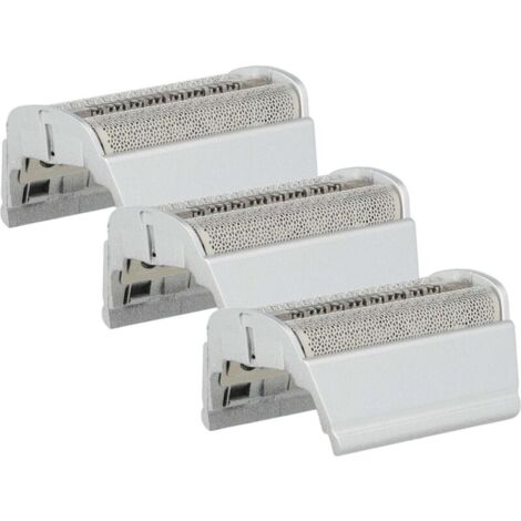 Cuchillas de afeitar + marco compatibles con Braun, 3 unidades, color plata, para modelos 5314, 5311, 5312, 5000, 5005, 5010, 5015-Producto compatible