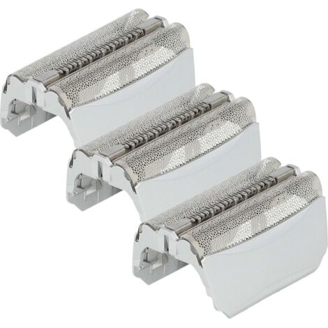 Cuchillas de afeitar + marco compatibles con Braun 550, 530, 360 Complete, 550S, 560, 540, 550cc, color plata-Producto compatible