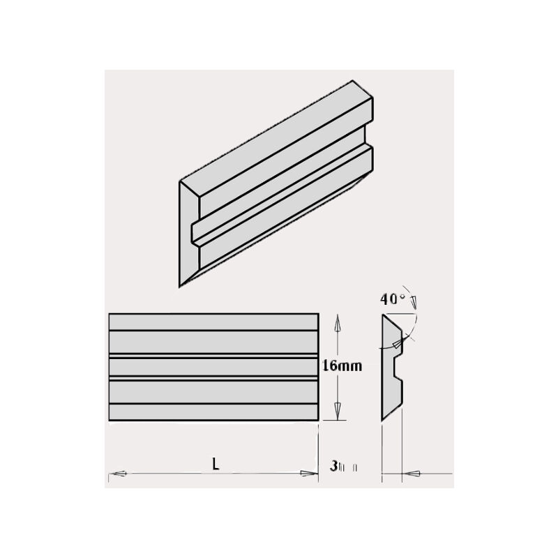 

JUEGO DE 2 CUCHILLAS "SISTEMA CENTROLOCK" 150x16x3mm HPS