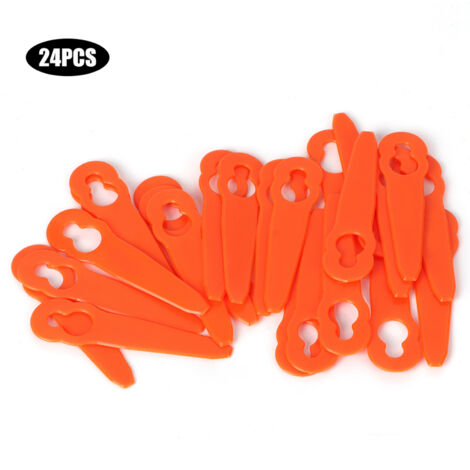 Cuchillas de plástico naranja para desbrozadora – 24 unidades, 8,5 cm, para el modelo Polycut 2-2