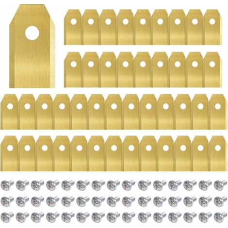 Cuchillas de titanio para cortacésped (45 piezas), cuchillas para cortacésped robótico Husqvarn/Automower/Yardforce/Gardena con tornillos, cuchillas de repuesto para los modelos 105, 310, 315, 320, 42