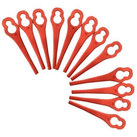 Cuchillas para cortacésped KZQ 60 piezas, cuchillas de repuesto para cortacésped, cuchillas de plástico para cortacéspedes inalámbricos, cuchillas de repuesto para cortacéspedes y recortadoras inalámb