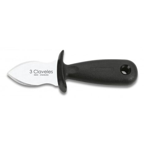 Cuchillo abre ostras de acero inoxidable con mango pom, 7 cm