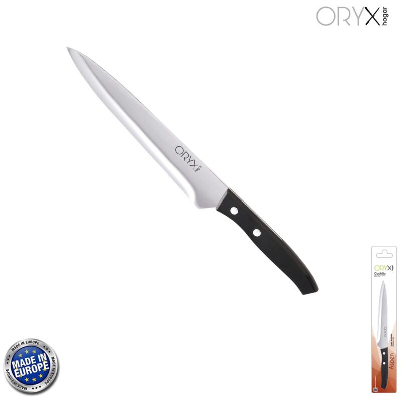 Cuchillo aspen cocinero / chef hoja acero inoxidable 20 cm. negro