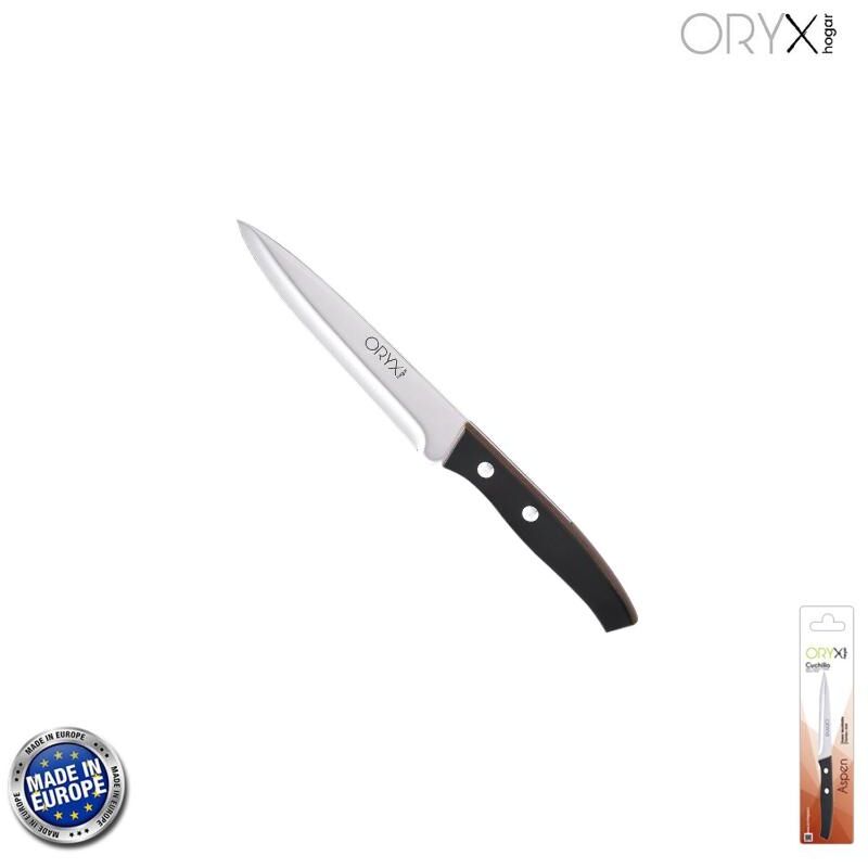 ORYX cuchillo aspen verduras hoja acero inoxidable 15 cm. negro