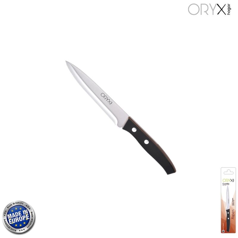 

Cuchillo aspen verduras hoja acero inoxidable 15 cm. negro