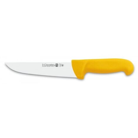 Cuchillo carnicero fino con mango amarillo proflex 18 cm