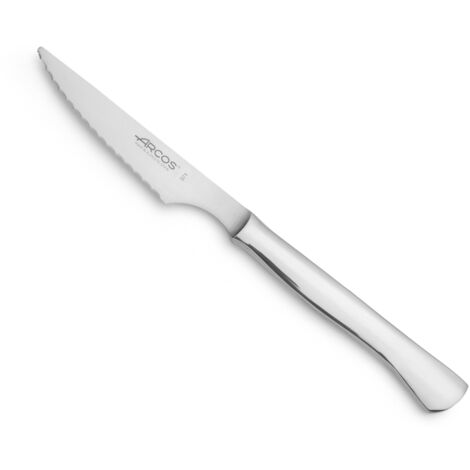 Cuchillo chuletero Arcos de Mesa 375500 monoblock de una pieza de acero inoxidable hoja de 11 cm en caja