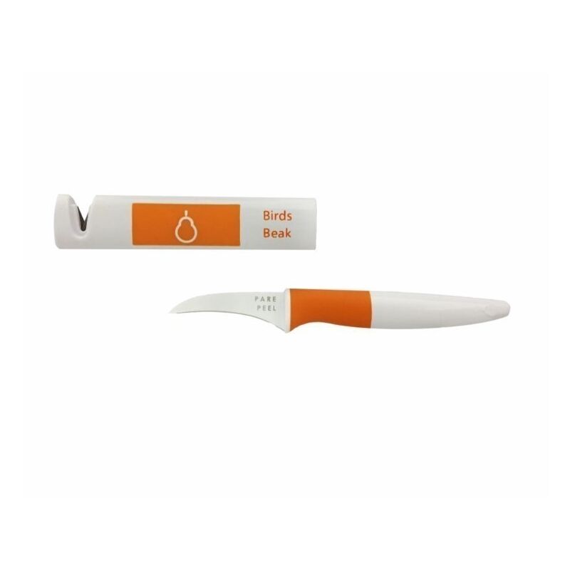 

Cuchillo Cocina Pelador Blanco/Naranja Inox/Plastico Crisp Tcr75013