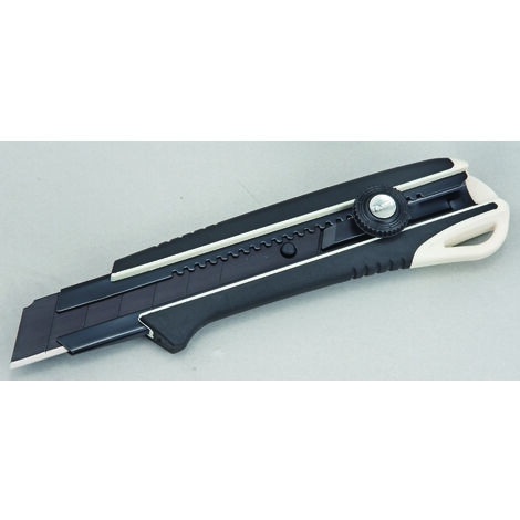 Cuchillo cortador Tajima (cortador, cuchillo para alfombras), 25 mm, bloqueo de hoja con dial - con tornillo de bloqueo - DC661W