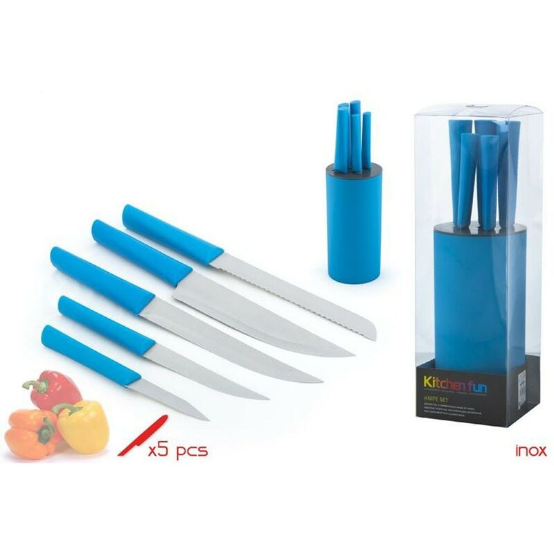 

Cuchillo de acero inoxidable con soporte Set de 5