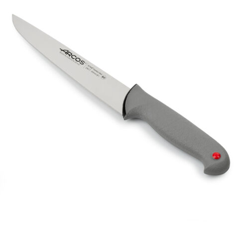 Cuchillo de carnicero Arcos Colour - Prof 241700 de acero inoxidable Nitrum y mango ergonómico de Polipropileno y hoja de 20 cm, funda display