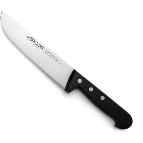 Cuchillo de carnicero Arcos Universal 283004 de Acero Nitrum, con Mango de Polioximetileno y hoja de 17.5 cm en estuche