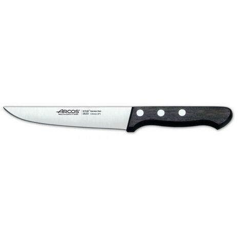 Cuchillo de cocina Arcos Palisandro 262300 de acero inoxidable Nitrum y mango de madera de Palisandro con hoja de 13.5 cm, y Funda Hoja