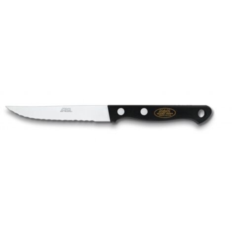 Cuchillo de Mesa Mam de mango Magnun de color negro y hoja de acero inoxidable de 10 Cm, presentado en caja de color 17064