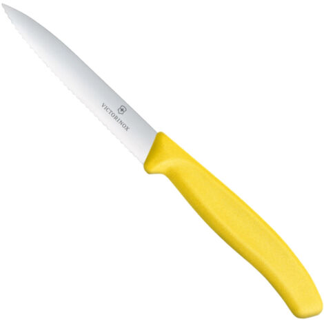 Cuchillo dentado para verduras, longitud 100/212 mm - amarillo