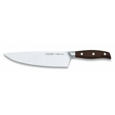 3 Claveles Toledo Set Cuchillos de Cocina (Verduras 9 cm + Santoku 18 cm +  Cocinero 20 cm)