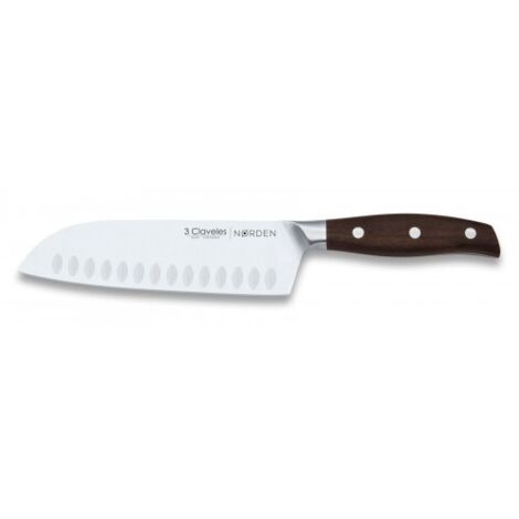 CUCHILLO FORJADO SANTOKU NORDEN 17.5 CM - 7" E 3C - 3 CLAVELES