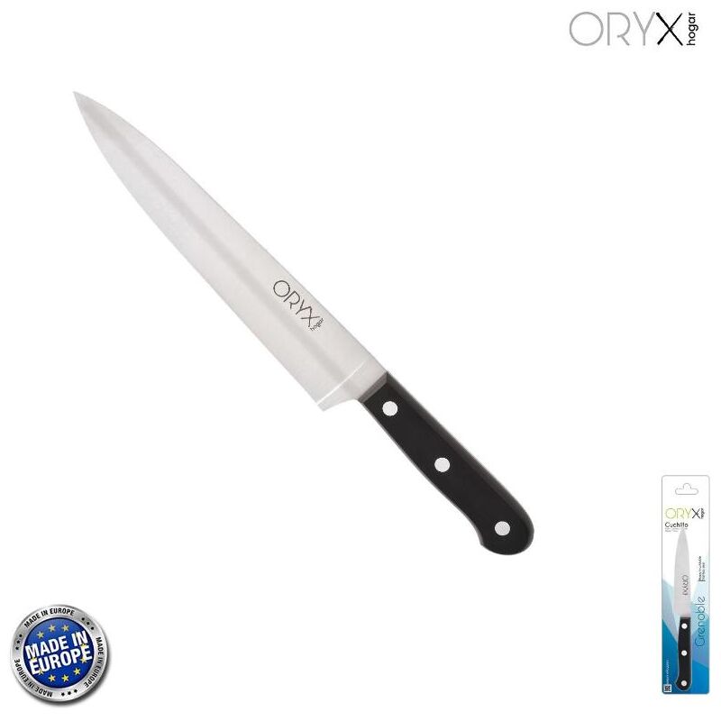 Oryx - Cuchillo Grenoble Cocinero / Chef Hoja Acero Inoxidable 20 cm. Negro