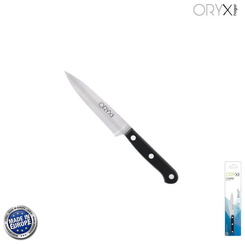 Oryx - Cuchillo Grenoble Patatero Puntilla Hoja Acero Inoxidable 11 cm. Negro