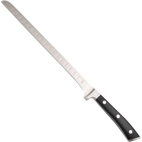 Cuchillo jamonero 25.4cm acero inoxidable Foodies - Negro