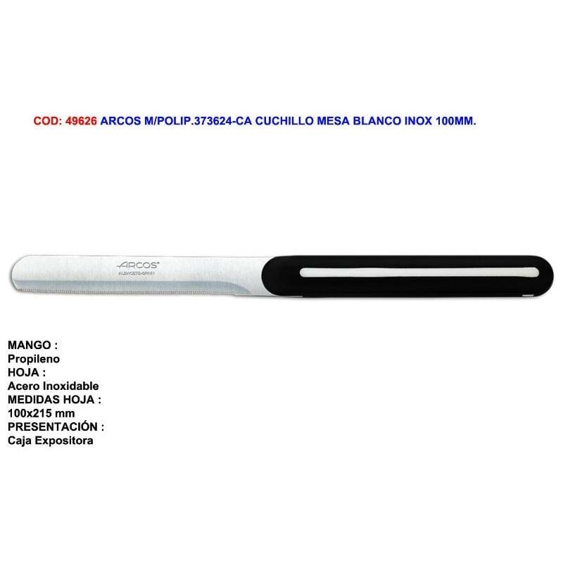 Arcos - mibricotienda m-polip.373624-ca cuchillo mesa blanco inox 100mm.