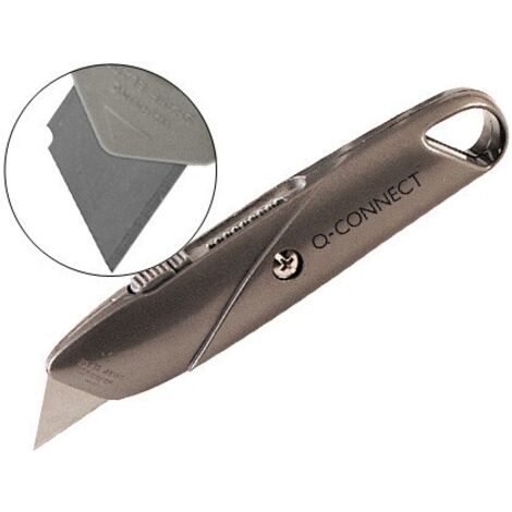 Cuchillo met谩lico Q-Connect gris KF10633