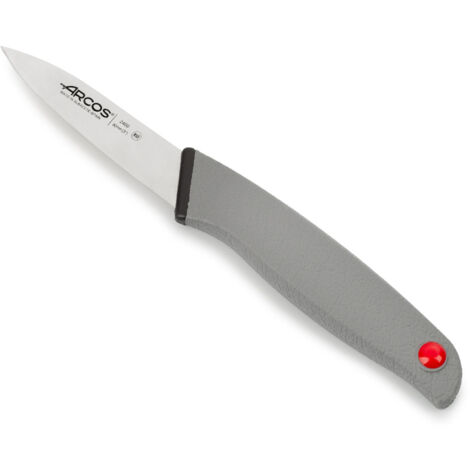 Cuchillo Mondador Arcos Colour - Prof 240000 de acero inoxidable Nitrum y mango ergonómico de Polipropileno y hoja de 8 cm, funda display