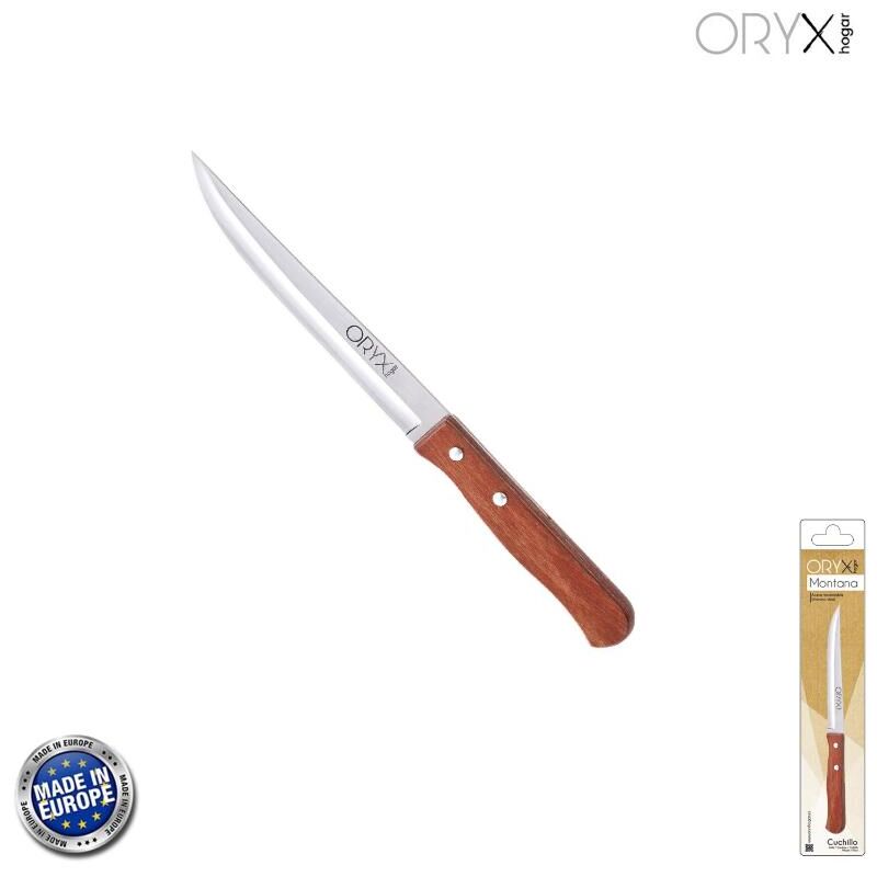 Oryx - cuchillo montana cocina hoja acero inoxidable 13 cm. mango madera