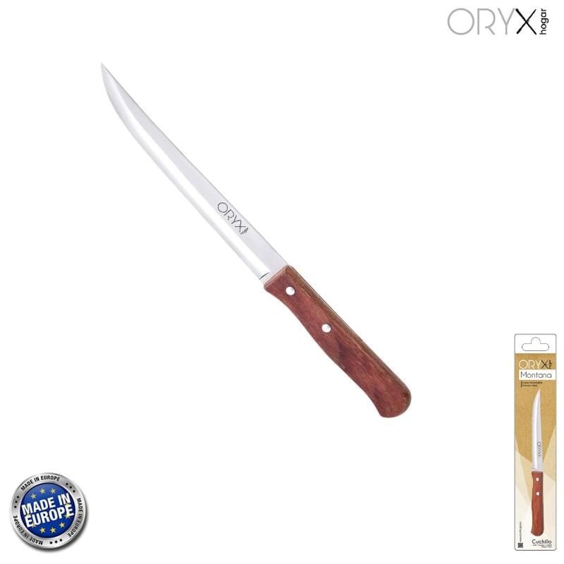 cuchillo montana cocina hoja acero inoxidable 15 cm. mango madera