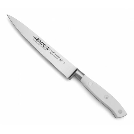 Cuchillo para Lenguado Arcos Riviera Blanc 232924 de Acero Nitrum, con Mango de Polioximetileno y hoja de 17 cm en estuche