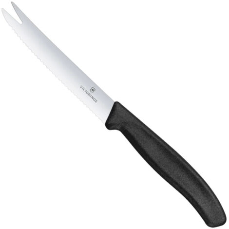 Cuchillo para queso y embutidos, longitud 110/219 mm - negro