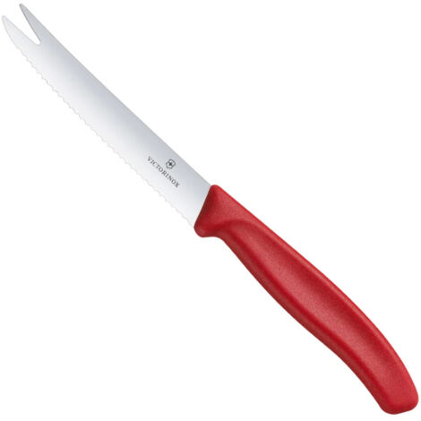 Cuchillo para queso y embutidos, longitud 110/219 mm - rojo