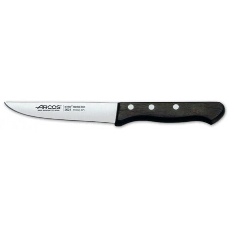 Cuchillo para Verduras Arcos Palisandro 262100 de acero inoxidable Nitrum y mango de madera de Palisandro con hoja de 11 cm, y Funda Hoja