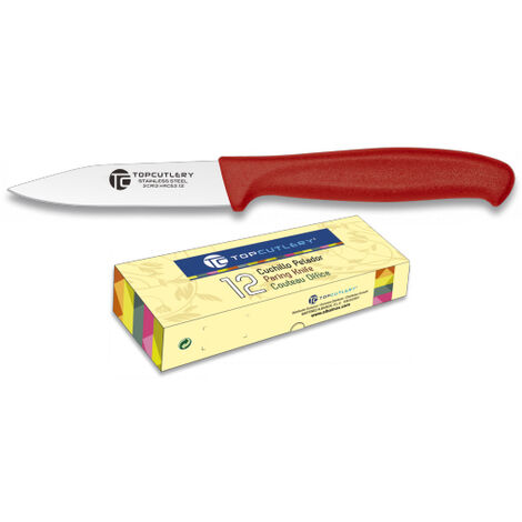 Cuchillo pelador de cocina de color rojo Top Cutlery con mango ABS, hoja de 8,5 cm, 17312-RO