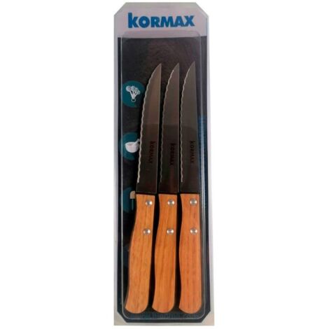 CUCHILLOS 11 CM FILO LISO HPL ROBLE PACK 3