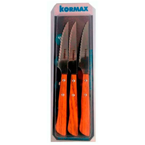 CUCHILLOS 11 CM FILO MICRODENTADO HPL ROBLE PACK 3