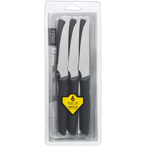Cuchillos chuletero nova set 6