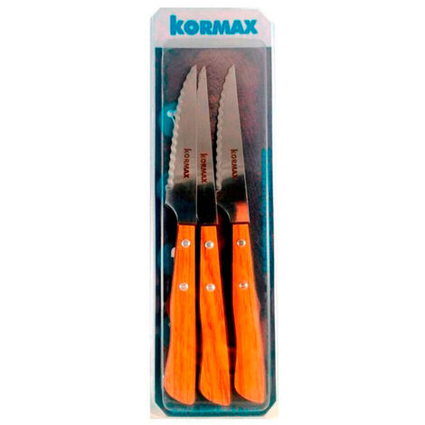 CUCHILLOS CHULETEROS HPL ROBLE PACK 3