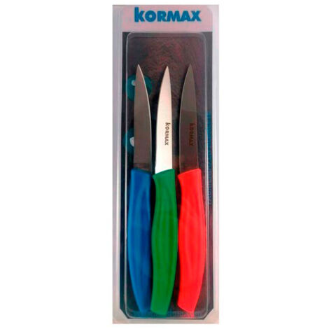 CUCHILLOS MONDADOR 9 CM MANGO COLORES PACK 3