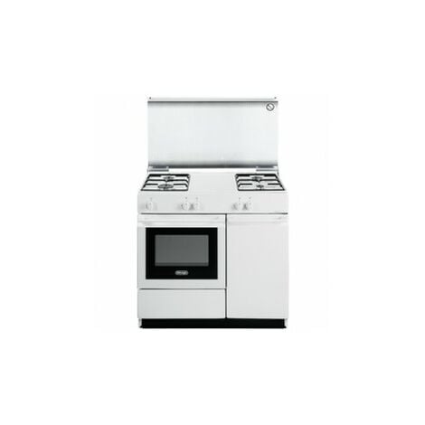 DELONGHI Cucina a Gas 4 Fuochi e Forno a Gas Colore Bianco De Longhi SGW-854N