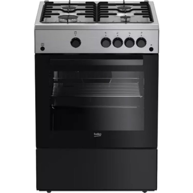 Cucina a gas da 73 litri con 4 fuochi, nera - FBG62031XCS - beko