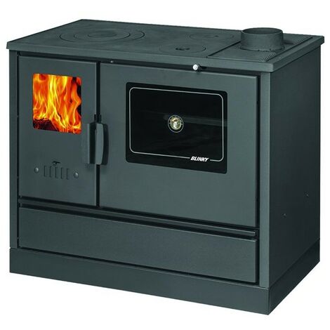 Cucina a Legna Blinky con forno Lina con Porta Vetro Antracite