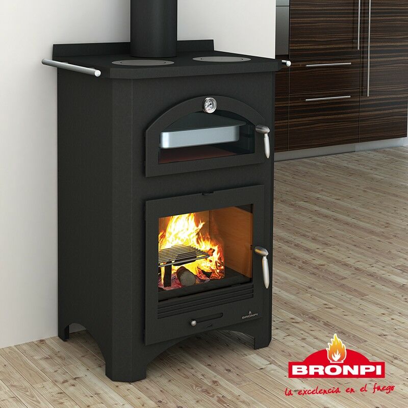 Stufa Cucina A Legna Con Forno Monza 14 Kw Bronpi