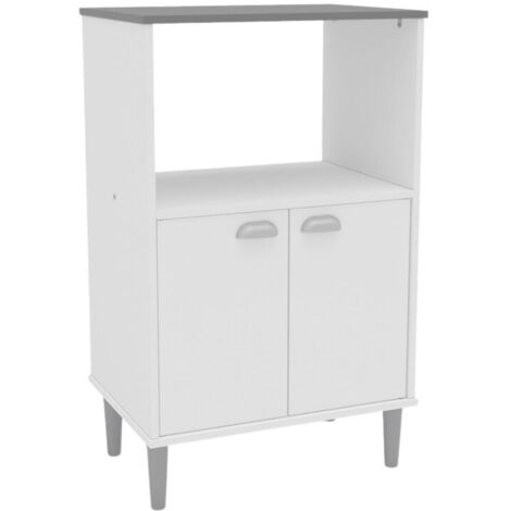 Mobiletto da Cucina - Piano di Lavoro per Panettiere, Mobiletto per Forno A  Microonde, Organizer per Stazione Bar caffè con Ante Ribaltabili per  Credenza da Cucina, Casa, Ufficio, Dispensa, Garage (C 