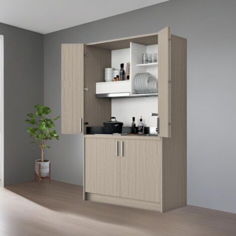 Cucina a scomparsa completa di elettrodomestici olmo 125 cm - Fold
