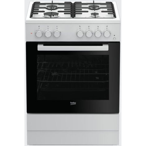 Cucina Beko FSST62110DW Piano Cottura a Gas 4 Fornelli con Forno Libera Installazione Bianco Classe A