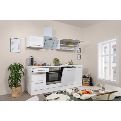 Cucina Blocco cucina Blocco cucina Amanda bianco 220 cm Respekta Premium