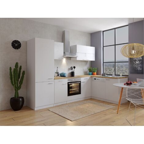 Cucina blocco cucina blocco cucina angolo cottura bianco Malia 280x172 cm Respekta